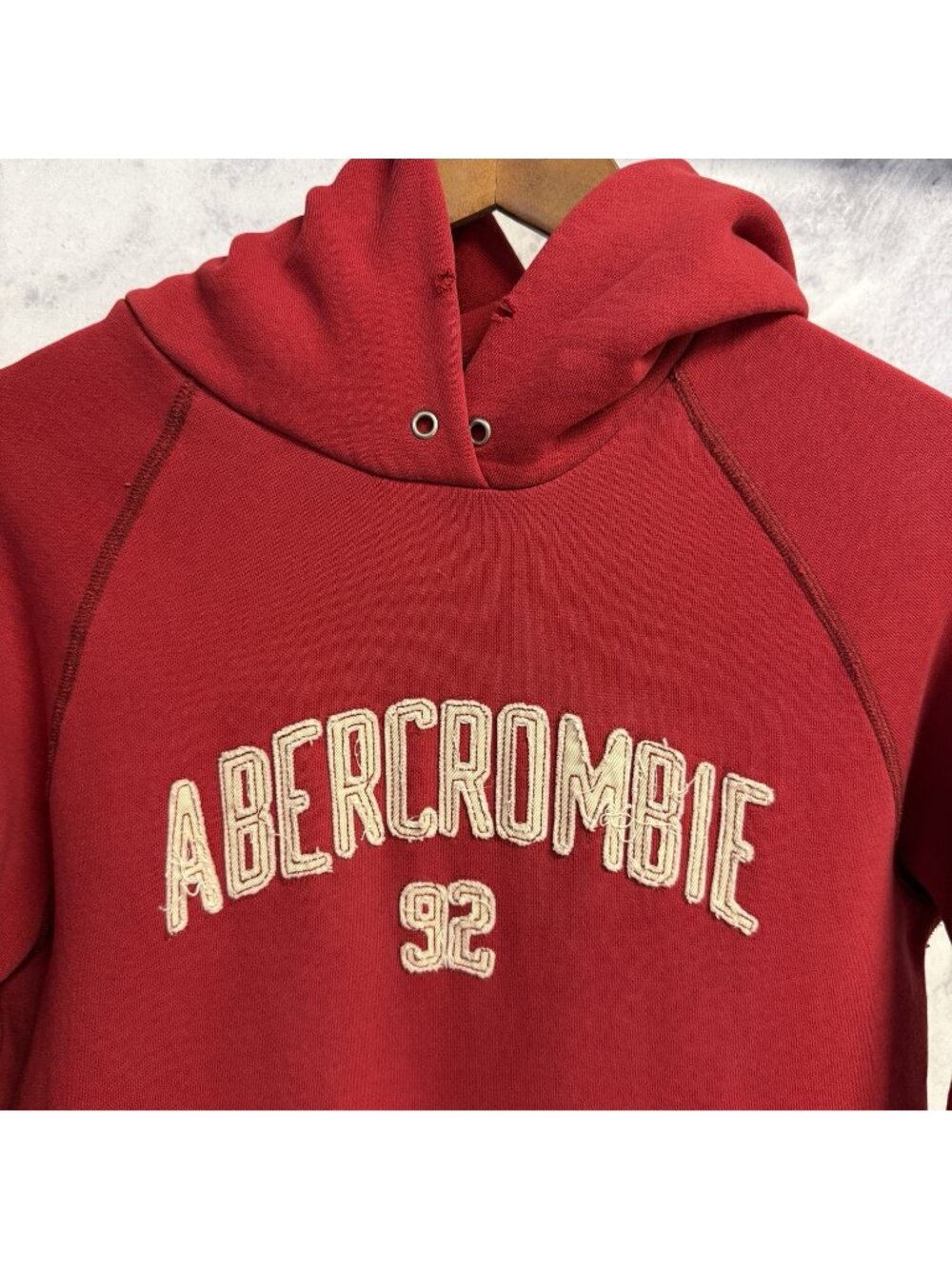 Vintage Abercrombie & Fitch Hoodie Womens Medium Red Sweatshirt